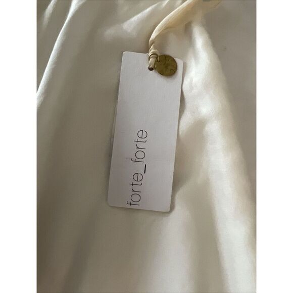 forte_forte Italy Size 0 IVORY Layered Design Silk Short Skirt - Picture 9 of 15